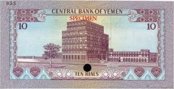 10 Rials Spécimen YÉMEN - RÉPUBLIQUE ARABE  1973 P.13cts NEUF