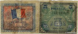 5 Francs FRANCE Regionalismus und verschiedenen  1944 Kleib.50