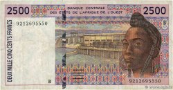 2500 Francs STATI AMERICANI AFRICANI  1992 P.212Ba MB