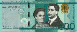 500 Pesos Dominicanos RÉPUBLIQUE DOMINICAINE  2014 P.192 FDC