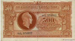 500 Francs MARIANNE fabrication anglaise FRANCE  1945 VF.11.01 TB