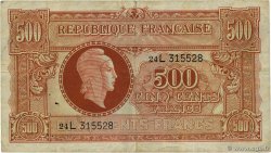 500 Francs MARIANNE fabrication anglaise FRANKREICH  1945 VF.11.01 S