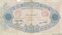 500 Francs BLEU ET ROSE FRANCIA  1937 F.30.38 RC