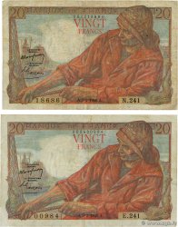 20 Francs PÊCHEUR Lot FRANCE  1950 F.13.17 TB