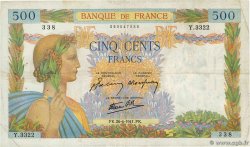 500 Francs LA PAIX FRANKREICH  1941 F.32.19 fSS