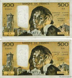 500 Francs PASCAL Lot FRANCE  1968 F.71.02 TB