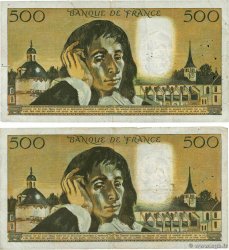 500 Francs PASCAL Lot FRANCIA  1968 F.71.02 MB