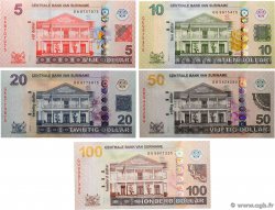 5 au 100 Dollars Lot SURINAME  2012 P.162 au P.166 q.FDC