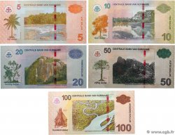 5 au 100 Dollars Lot SURINAM  2012 P.162 au P.166 pr.NEUF