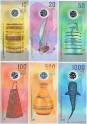 10 au 1000 Rufiyaa Lot MALDIVAS  2015 P.26 au P.31 FDC