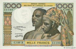 1000 Francs WEST AFRIKANISCHE STAATEN  1973 P.103Aj VZ+