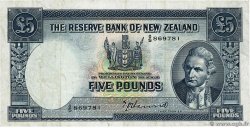 5 Pounds NEW ZEALAND  1940 P.160a VF