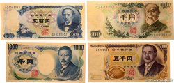 500 à 5000 Yen Lot JAPAN  1963 P.095 à 098