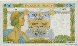 500 Francs LA PAIX FRANCE  1942 F.32.41 XF+