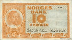 10 Kroner NORVÈGE  1970 P.31e F