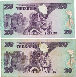 20 Shilingi Lot TANZANIA  1986 P.12 VF