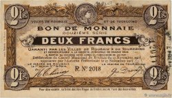 2 Francs FRANCE regionalism and various Roubaix et Tourcoing 1917 JP.59-2202 VF+