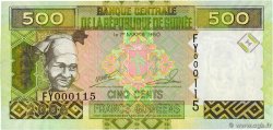 500 Francs Guinéens Petit numéro GUINEA  2006 P.39a
