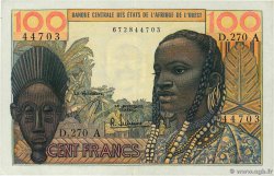 100 Francs WEST AFRIKANISCHE STAATEN  1966 P.101Ag fVZ
