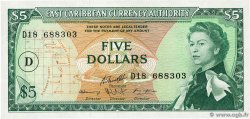 5 Dollars EAST CARIBBEAN STATES  1965 P.14j ST