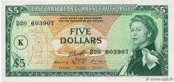 5 Dollars CARIBBEAN   1965 P.14l
