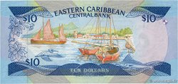 10 Dollars CARIBBEAN   1985 P.23g AU
