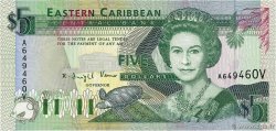 5 Dollars EAST CARIBBEAN STATES  1993 P.26v UNC