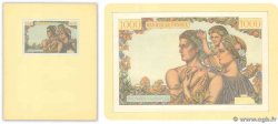 1000 Francs ATHENA Non émis FRANCIA  1951 NE.1951 FDC