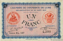1 Franc FRANCE régionalisme et divers Lure 1917 JP.076.22 TTB