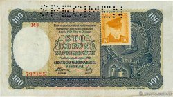 100 Korun Spécimen TCHÉCOSLOVAQUIE  1945 P.051s TB+