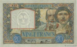 20 Francs TRAVAIL ET SCIENCE FRANKREICH  1941 F.12.20 fST