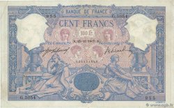 100 Francs BLEU ET ROSE FRANCE  1907 F.21.22 VF