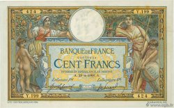 100 Francs LUC OLIVIER MERSON avec LOM FRANCE  1908 F.22.01 XF