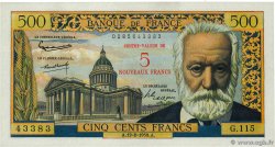 5 NF sur 500 Francs Victor HUGO FRANCE  1959 F.52.02 SUP