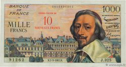 10 NF sur 1000 Francs RICHELIEU FRANKREICH  1957 F.53.01 VZ