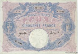 50 Francs BLEU ET ROSE FRANKREICH  1913 F.14.26 SS