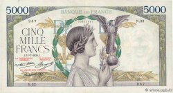 5000 Francs VICTOIRE FRANCIA  1935 F.44.03 q.BB