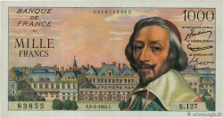 1000 Francs RICHELIEU FRANCIA  1955 F.42.11 EBC