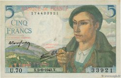 5 Francs BERGER FRANCE  1943 F.05.03 TTB+
