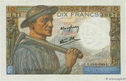 10 Francs MINEUR FRANCIA  1944 F.08.10