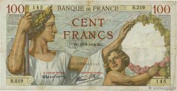 100 Francs SULLY FRANKREICH  1939 F.26.03