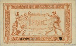 1 Franc TRÉSORERIE AUX ARMÉES 1919 FRANKREICH  1919 VF.04.10 fST+