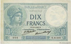 10 Francs MINERVE FRANCIA  1927 F.06.12a BB