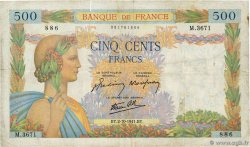 500 Francs LA PAIX FRANCE  1941 F.32.22 F