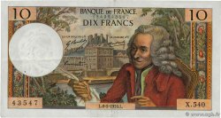 10 Francs VOLTAIRE FRANCE  1970 F.62.41 pr.SUP