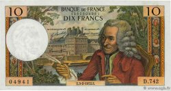 10 Francs VOLTAIRE FRANCE  1972 F.62.54 XF-