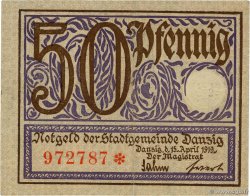 50 Pfennig DANTZIG  1919 P.11 TTB+