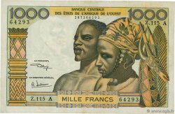 1000 Francs WEST AFRIKANISCHE STAATEN  1973 P.103Aj SS