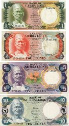 1 à 10 Leones Lot SIERRA LEONE  1984 P.05e à P.08c BB