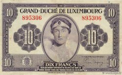 10 Francs LUSSEMBURGO  1944 P.44a BB